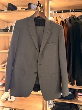 Theory Men's Dark Gray Two-Button Suit Jacket